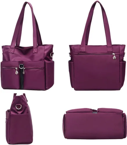 Miniatura 6 de Bolsos casuales para mujer, bolsos de hombro, bolsos de nailon suave