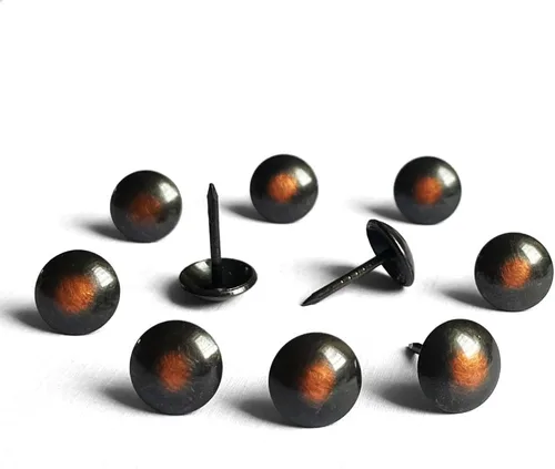 Miniatura 4 de Let's Decorate 200 tachuelas de tapicería D11mm/0.43 pulgadas de bronce, tachuelas decorativas de cobre para sofá, muebles, tachuelas metálicas