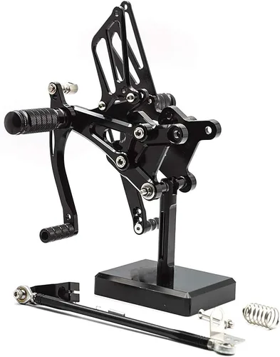 Miniatura 2 de FXCNC Juego de clavijas traseras CNC Billet para motocicleta, reposapiés totalmente ajustables, compatibles con CBR600F F4i 2001-2007, CBR600F F4
