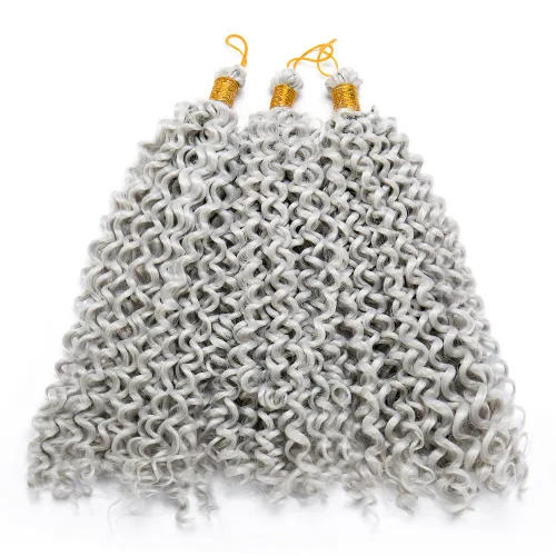Miniatura 3 de Marlybob Pelo sintético trenzado de ganchillo de 14 pulgadas Marlibob onda de agua trenzado trenzado de ganchillo trenzas afro rastas rizadas