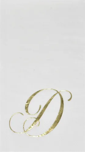 Miniatura 7 de Gift Boutique 100 Servilletas Doradas con Monograma para Invitados Letra B Paquete de Papel Desechable Elegante de Lámina Dorada Metálica Servilleta