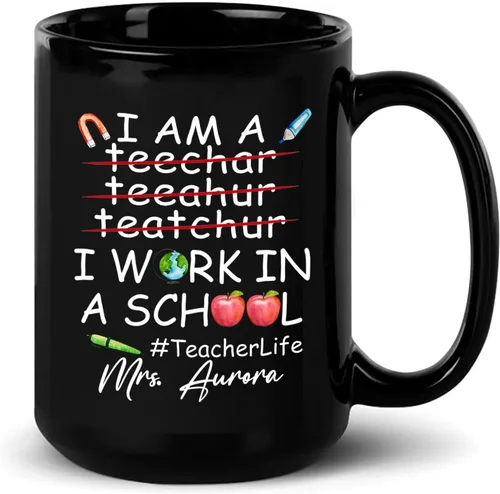 Miniatura 22 de Taza de café personalizada, regalos de agradecimiento al profesor para el mejor profesor, tazas de café con nombre personalizado para profesores