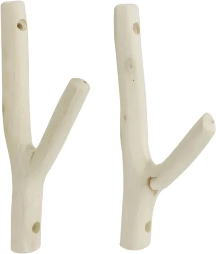 Miniatura 13 de 4 ganchos de pared de madera real con ramas de árbol de granja, rústico decorativo de madera con tronco de corteza de grosor de 0.8 in a 1.2 in