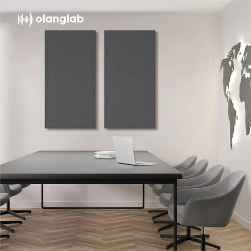 Miniatura 3 de Olanglab Paneles de pared acústicos absorbentes de sonido, 2 unidades, paneles de amortiguación de sonido de fibra de vidrio de 2 pulgadas, 24 x 48