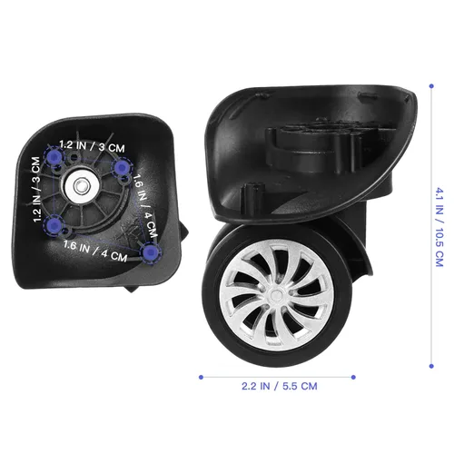 Miniatura 2 de BESPORTBLE Ruedas giratorias para equipaje, ruedas de repuesto para maleta, rueda giratoria 4 piezas