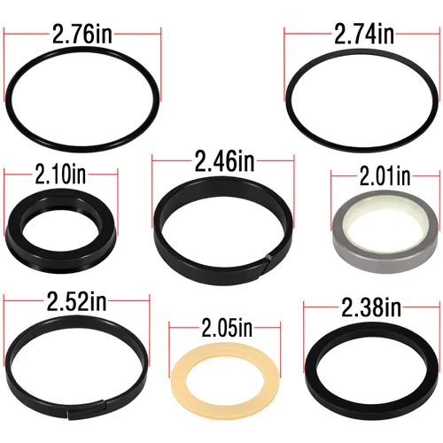 Miniatura 7 de Kit de sello de cilindro hidráulico G109456 G105550 1543253C1 Varilla: 1.5"; Orificio: 2.5 "para Caso Retroexcavadora Cargador 350 580B 580C 580F