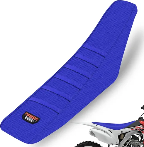 Funda de asiento para moto fewfuss - Funda de asiento universal con raya blanca para moto de tierra - Fundas de asiento para moto de motorcross Azul