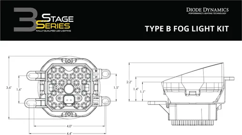 Miniatura 8 de Diode Dynamics Kit de luces antiniebla SS3 SAE/DOT tipo B compatible con Lexus, Subaru, Toyota, Tacoma/4Runner/RAV4, blanco SAE Fog Max