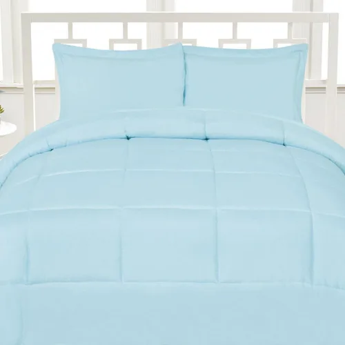 Miniatura 5 de Lujosa ropa de cama de microfibra cepillada con punto de caja suave y alternativa al plumón, matrimonial, color negro