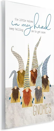 Miniatura 2 de Stupell Industries Voices Inside My Head Home Gardener Gnome, diseño de Marla Rae Art, 10 x 15, placa de pared