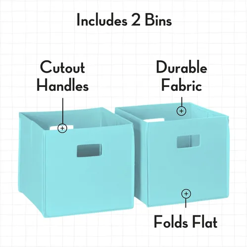 Miniatura 4 de RiverRidge Cajones de almacenamiento plegables con asas Organizador de almacenamiento Aqua Cube para armario, dormitorio y sala de juegos - Juego