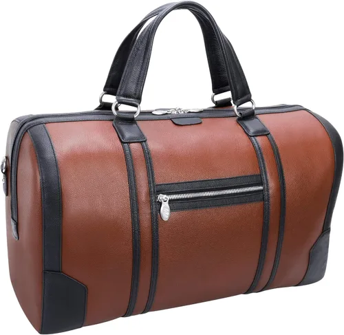 Miniatura 2 de McKlein Bolsa de lona de cuero de 20 pulgadas, color marrón