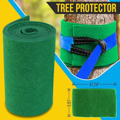 Miniatura 7 de SereneLife Ninja Warrior Slack Line Carrera de obstáculos de 50 pies con 18 accesorios de escalada de árboles de gimnasio en la selva, juego