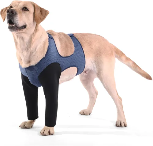Miniatura 6 de Mangas para perros para heridas ambas patas delanteras, alternativa al collar de cono, manga de recuperación de perro resistente a la abrasión