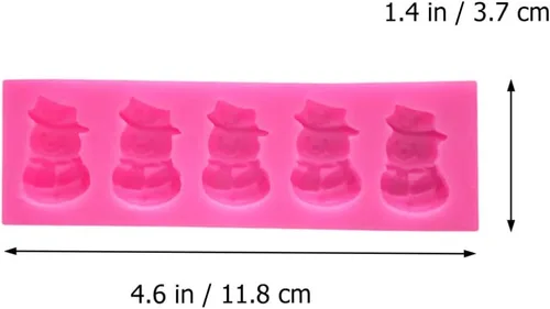 Miniatura 2 de DOITOOL Molde de chocolate de muñeco de nieve de Navidad, molde de silicona para galletas, molde de decoración de pasteles para fondant, dulces