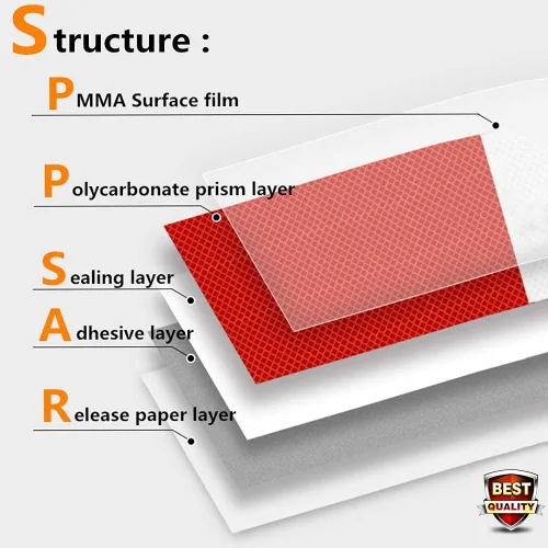 Miniatura 6 de WAENLIR Cinta de Seguridad Reflectante de 2 pulgadas x 160 pies DOT-C2 Impermeable Roja y Blanca Cinta Adhesiva de Conspicuidad para Remolque
