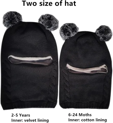 Miniatura 3 de Conjunto de gorro con bufanda invernales para bebés y niños, unisex