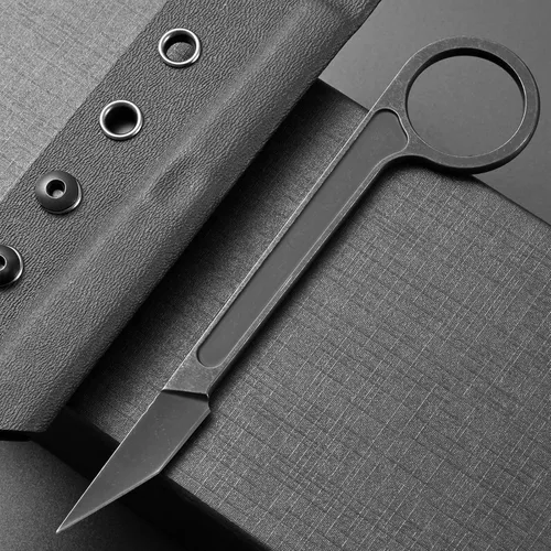 Miniatura 2 de CCanku C1104 - Cuchillo de hoja fija D2 con mango de acero inoxidable para caza, herramienta EDC, supervivencia, campamento al aire libre con funda