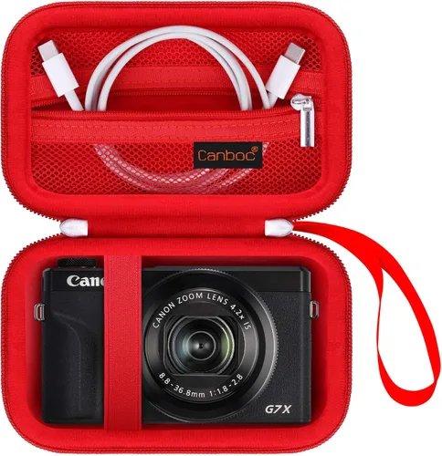 Miniatura 8 de Canboc Funda para cámara Canon PowerShot G7 X Mark III/G7X Mark II Cámara Digital 4K Vlogging, Bolsa para Cámara de Video 4K Point and Shoot, Negro