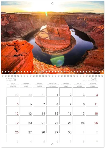 Miniatura 8 de Arizona - Calendario mensual de pared mensual del estado del Gran Cañón 2023 de 11.7 x 16.5 pulgadas (abierto), calendario mensual de Calvendo 2023