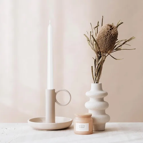 Miniatura 6 de Paquete de 30 velas cónicas blancas - 10 pulgadas sin goteo, sin humo y sin perfume Larga duración 8 horas Velas altas vertidas a mano Velas