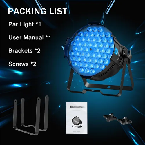 Miniatura 7 de Big Dipper Luces LED de escenario Par de luces 54X3W RGB multicolor brillante iluminación con sonido DMX activado maestro-esclavo luces elevadas