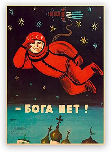 xtvin Póster vintage de astronauta espacial soviético para decoración del hogar