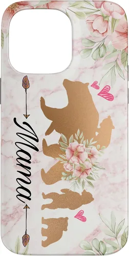 Miniatura 20 de iPhone 15 Plus Mama Bear & Cubs Design Phone Grip para mamá - Funda para 3 niños
