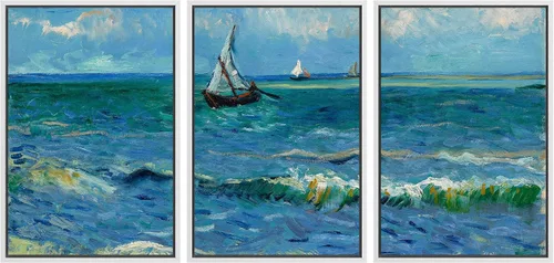 Miniatura 120 de Lienzo decorativo para pared - cuadro con estampado Giclée para decoración del hogar Noche estrellada sobre el Ródano
