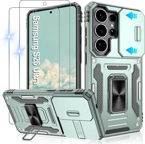Miniatura 172 de Gritup para Samsung Galaxy S22 Funda con protectores de pantalla HD de 2 paquetes y cubierta deslizante para la cámara, protección contra caídas