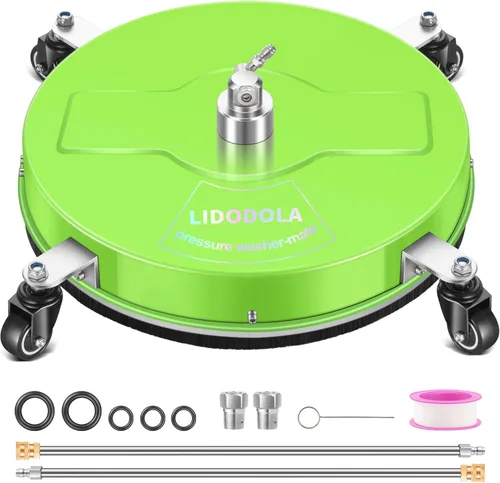Miniatura 20 de Limpiador de superficies a presión de 19" con 4 ruedas - Limpiador de superficies de acero inoxidable para accesorio de lavadora a presión