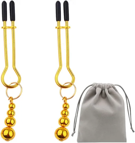 Miniatura 6 de Abrazadera de pezón colgante no perforante, ajustable, sexy, clip de pezón, abrazaderas de clip para pezón, anillo de nudo, joyería para el cuerpo
