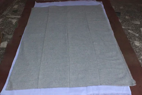 Miniatura 6 de Manta de lujo 100% pashmina, manta de meditación de cachemira natural (40 x 90 pulgadas), hecha a mano en Nepal por Pure Himalayan Pashmina, Natural