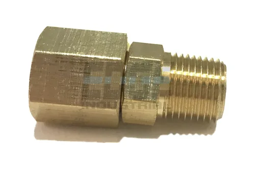 Adaptador giratorio macho de latón 1/8" NPT combustible/aire/agua/aceite/gas WOG (cantidad 01)