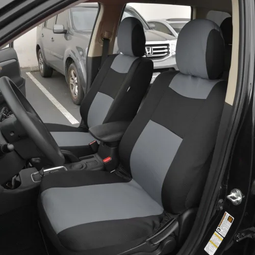 Miniatura 4 de BDK PolyPro - Juego completo de fundas para asiento de automóvil, protección de banco dividido delantero y trasero, incluye 4 alfombrillas metálicas