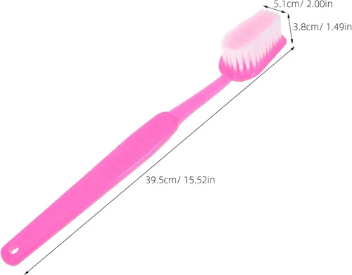 Miniatura 2 de SHINEOFI 1 cepillo de dientes gigante, accesorio de fotos para decoración de fiestas y eventos divertidos, 15.55 pulgadas, rosa