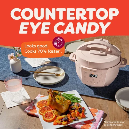Miniatura 9 de Instant Pot 4QT RIO Mini olla multicocción 7 en 1, olla a presión, cocción lenta, salteado, vapor, arrocera, yogur y calentador, Rosewater, 4 cuartos