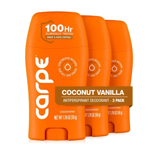Miniatura 22 de Carpe Desodorante antitranspirante para axilas, antitranspirante extra fuerte para hombres con control de sudor de 100 horas, desodorante