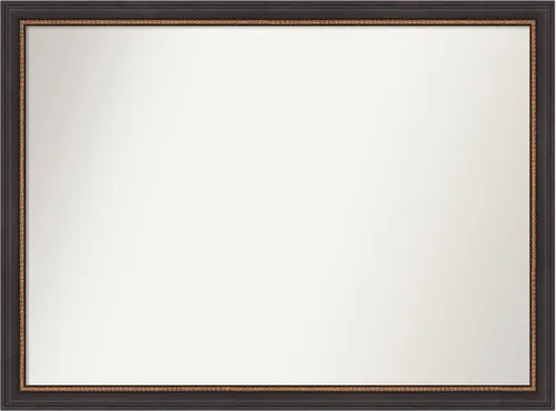 Miniatura 272 de Amanti Art Espejo de baño negro para sobre el fregadero, 23 x 23 pulgadas, espejo cuadrado negro Ashton, marco de madera tradicional mediano, se