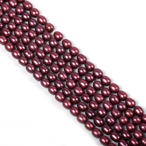 Miniatura 29 de Cuentas de perlas de arroz de agua dulce naturales de 0.35 a 0.35 pulgadas, perlas auténticas de 14 pulgadas, cuentas sueltas para hacer joyas