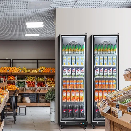 Miniatura 4 de Refrigerador comercial BODEGACOOLER para bebidas con puerta de vidrio, refrigerador comercial para bebidas de 12.5 pies cúbicos, refrigerador