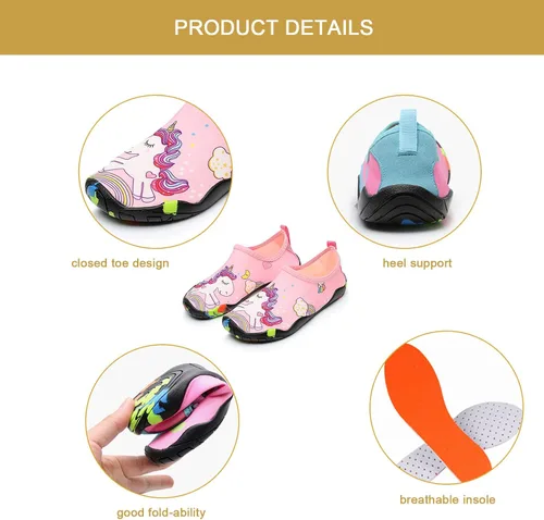 Miniatura 3 de Zapatos de agua para niños pequeños zapatos de natación de suela suave gruesa para niños deportes al aire libre calcetines acuáticos descalzos