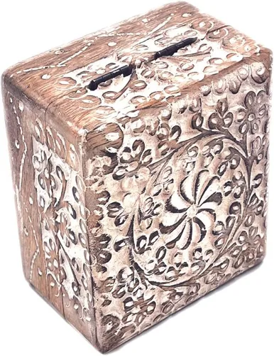 Miniatura 4 de Organizador de joyas antiguas de madera de mango Joyero de madera de mango para mujer, solución de almacenamiento decorativa con diseño elegante