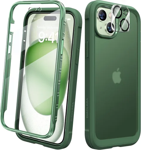 Miniatura 122 de Diaclara - Funda compatible con iPhone 11, carcasa resistente de cuerpo completo con protector de pantalla integrado sensible al tacto y Transparente