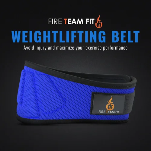Miniatura 2 de Cinturón para levantamiento de pesas Fire Team Fit, para hombres y mujeres, de 6 pulgadas, soporte de espalda para fisicoculturismo y fitness, ideal