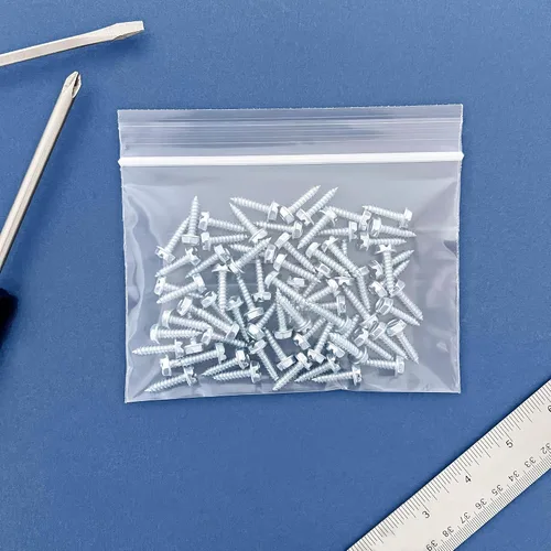 Miniatura 3 de Plymor 6 x 4 pulgadas (caja de 1,000), bolsas de plástico con cierre de cremallera resistente de 4 mil