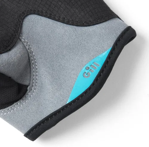 Miniatura 7 de Gill Deckhand - Guantes de vela de dedo corto con dedos de 3/4 de longitud, protección solar UV 50+ y repelente al agua Negro/BlueJay