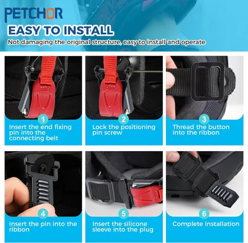 Miniatura 6 de Kit de repuesto de hebilla de liberación rápida para casco de motocicleta, accesorios de motocicleta de acero inoxidable para reemplazar la correa