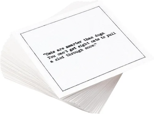 Miniatura 18 de Five Star Funny Dog Quotes Servilletas de cóctel de algodón blanco 50 servilletas de bebidas desechables de lujo con citas ingeniosas de perros