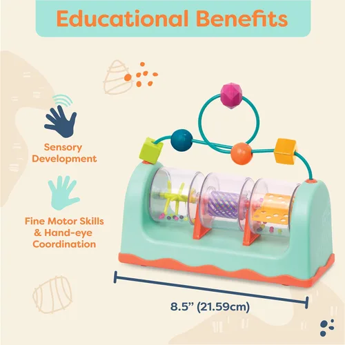 Miniatura 3 de B. toys Laberinto de cuentas - Estación de actividades para bebés - Juguete interactivo para bebés - Pelotas, spinners - Juguetes sensoriales